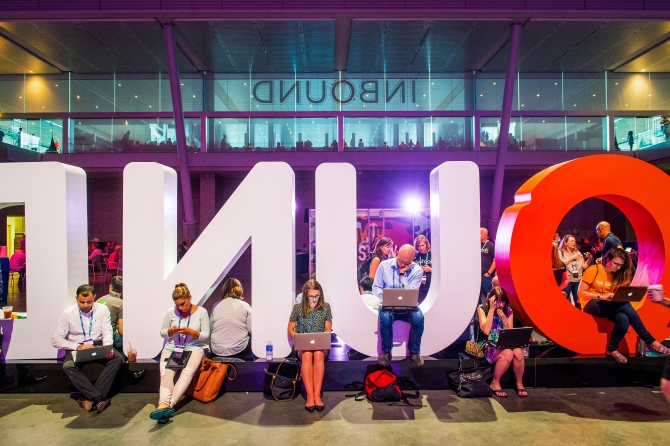 Conference hall filled with attendees