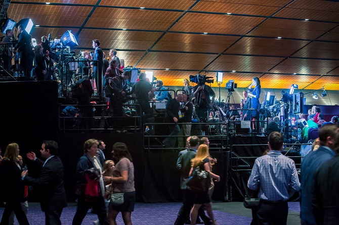 Conference hall filled with attendees