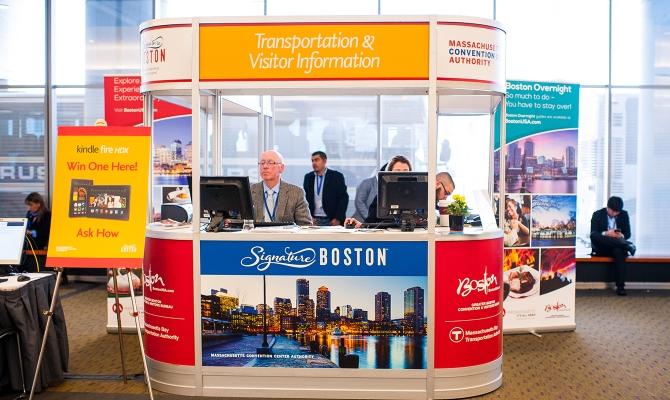 Conference hall filled with attendees