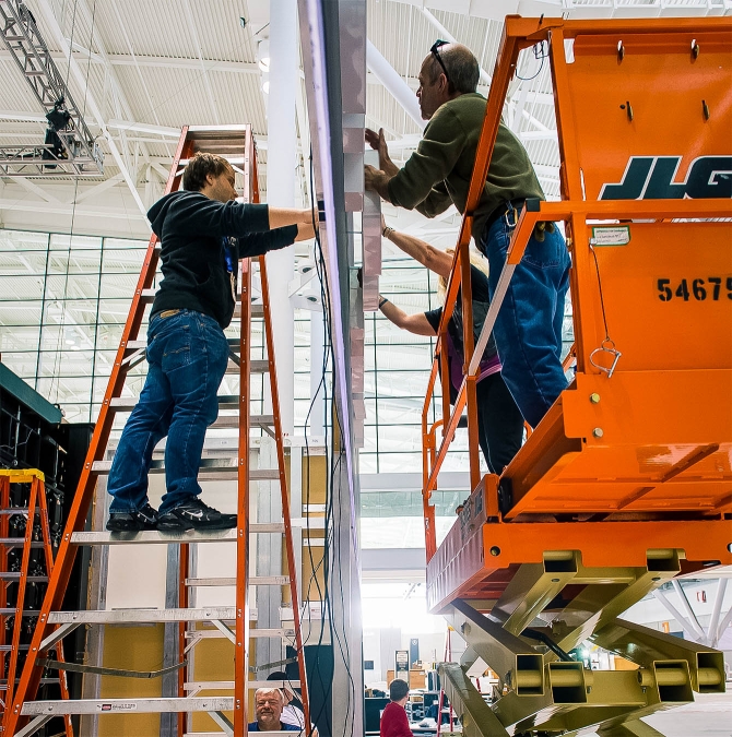 Conference hall filled with attendees