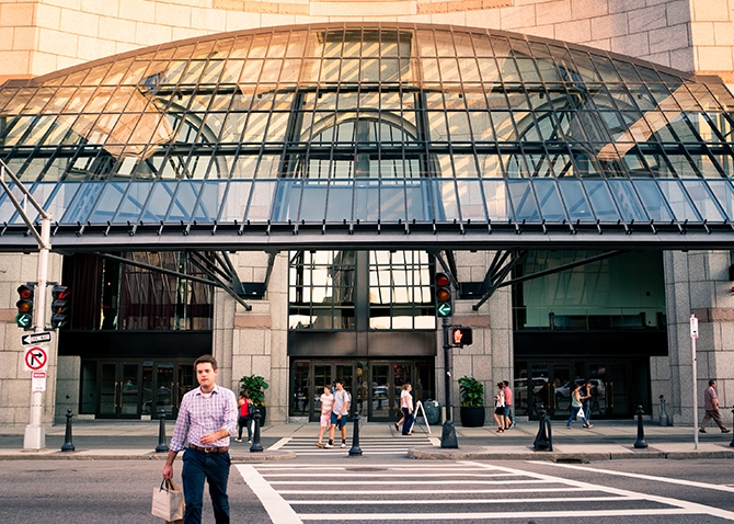Conference hall filled with attendees