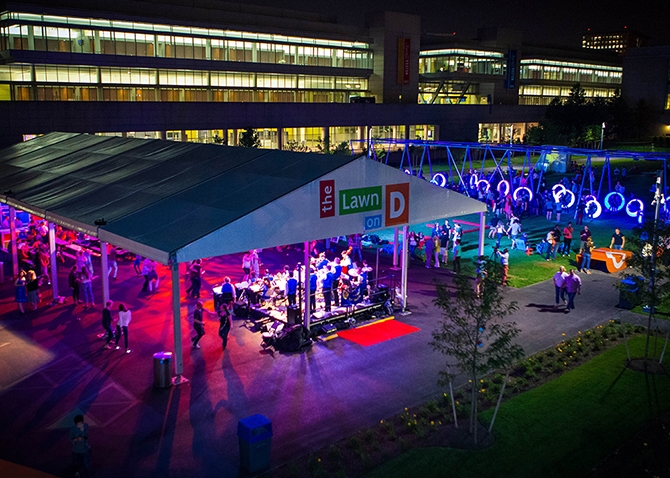 Conference hall filled with attendees