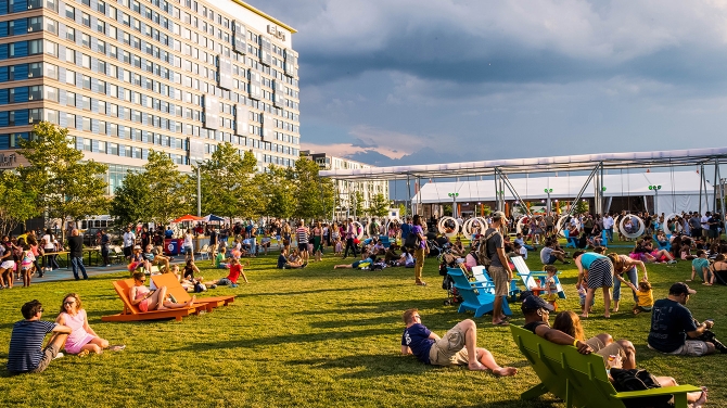 Conference hall filled with attendees