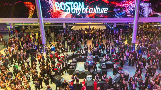 Conference hall filled with attendees