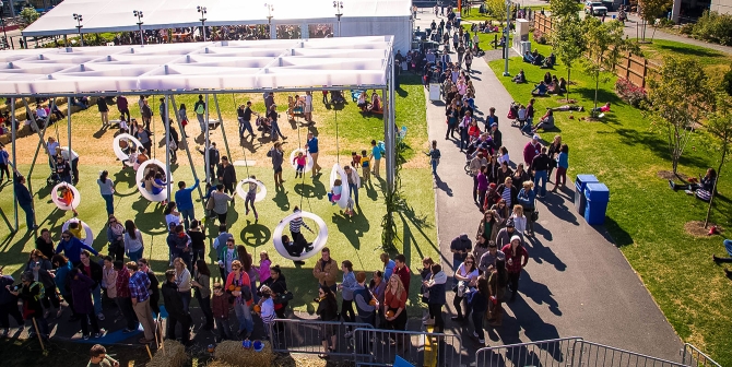 Conference hall filled with attendees