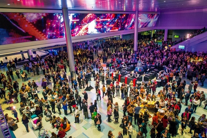 Conference hall filled with attendees