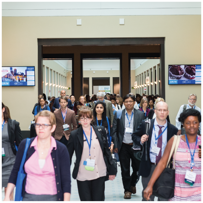 Conference hall filled with attendees